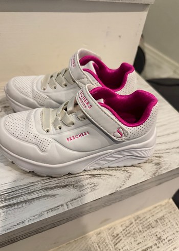 Kız Çocuk Beyaz Skechers Spor Ayakkabı - Görsel 2