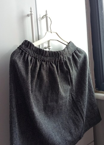 Düğmeli Gri Midi etek - Görsel 4