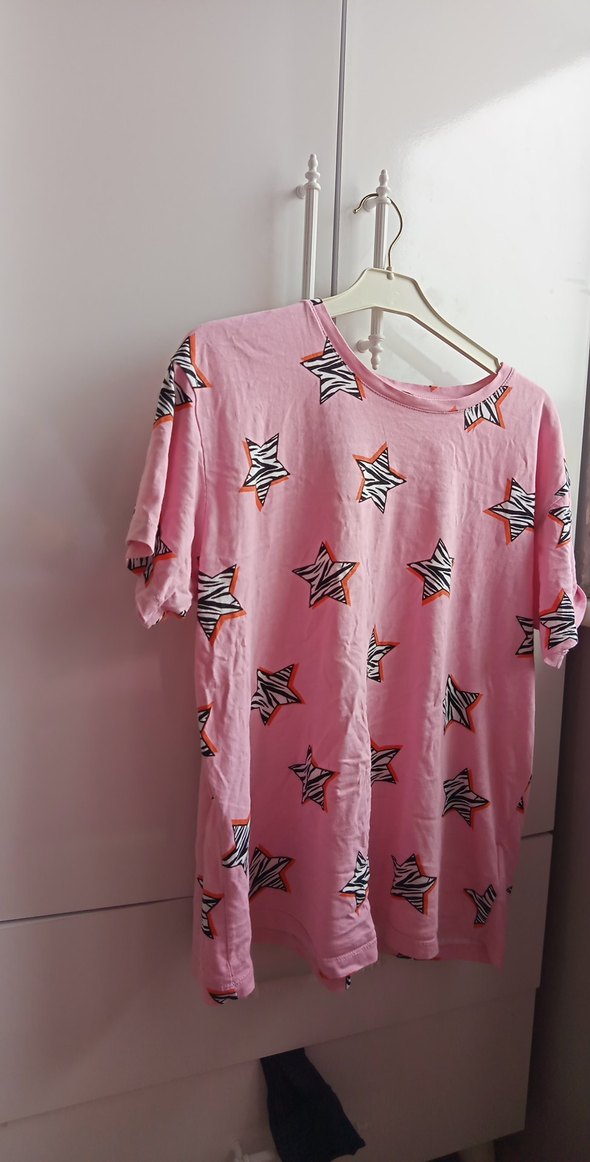 Pembe Yıldız Desenli pijama takımı - Görsel 2