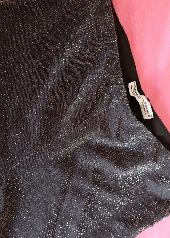 Parlak Siyah Kadın Kumaş Pantolon - Görsel 3