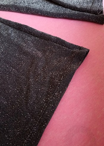 Parlak Siyah Kadın Kumaş Pantolon - Görsel 2