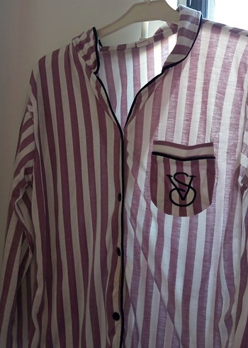 Mor Çizgili Regular Fit Kadın Takım - Görsel 3