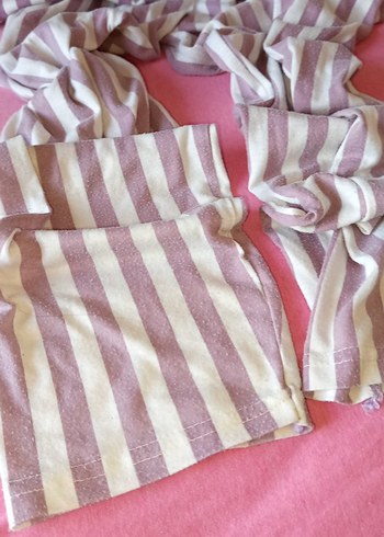 Mor Çizgili Regular Fit Kadın Takım - Görsel 5