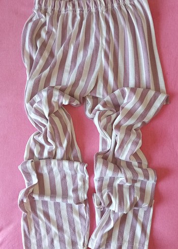 Mor Çizgili Regular Fit Kadın Takım - Görsel 7