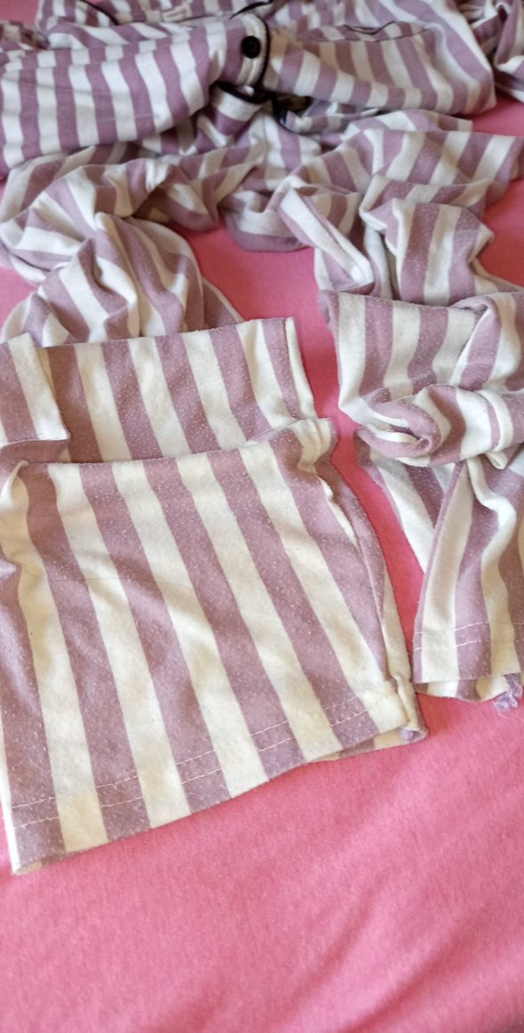 Mor Çizgili Regular Fit Kadın Takım - Görsel 5