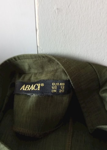 Haki Uzun Kesim Keten Kaban - Görsel 3