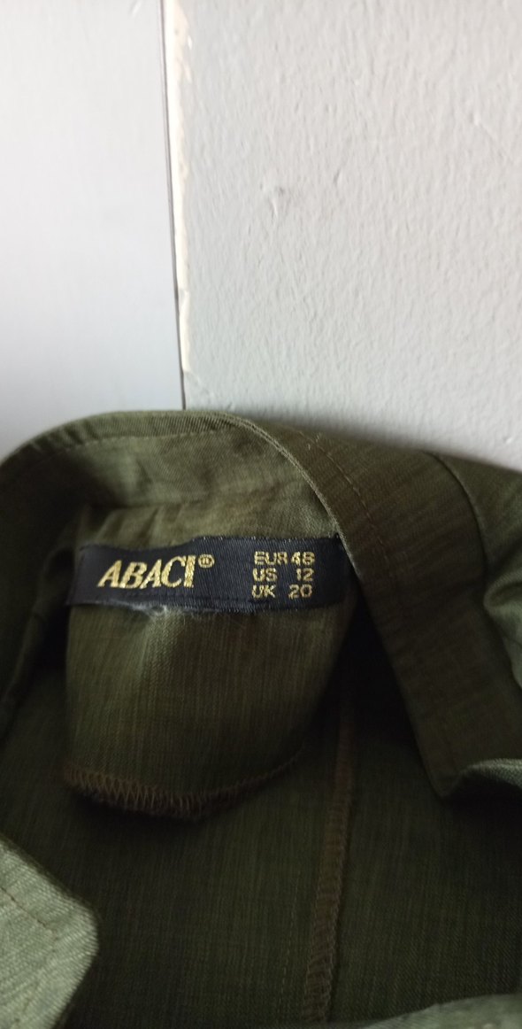 Haki Uzun Kesim Keten Kaban - Görsel 3