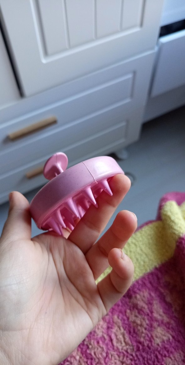 Pembe Saç Masaj Fırçası - Görsel 3