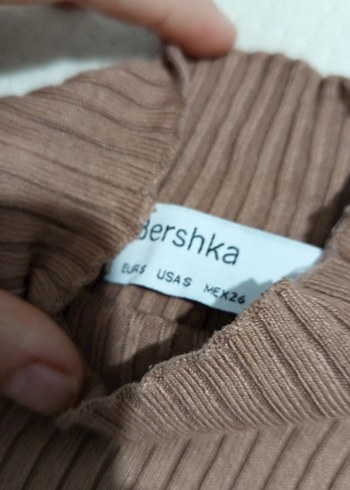 Bej Kadın Boğazlı Fitilli Kazak - Görsel 5