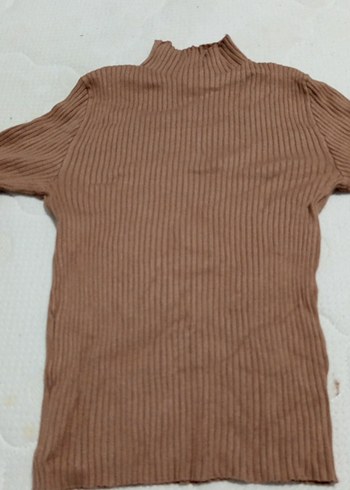 Bej Kadın Boğazlı Fitilli Kazak - Görsel 2