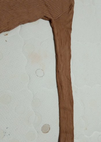 Bej Kadın Boğazlı Fitilli Kazak - Görsel 3