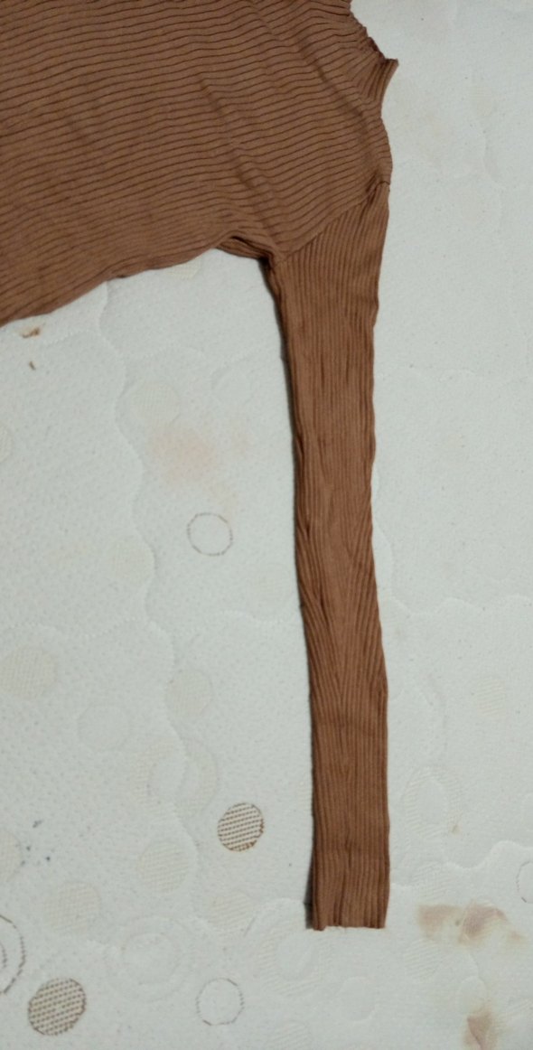 Bej Kadın Boğazlı Fitilli Kazak - Görsel 3