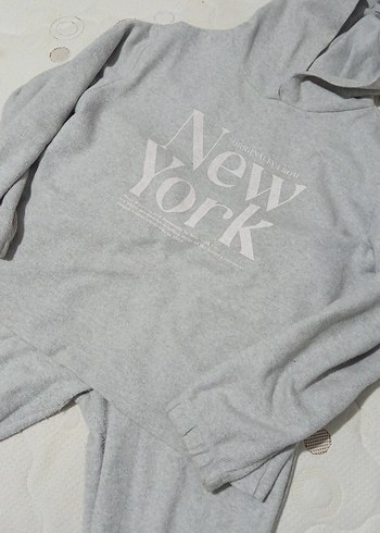 Gri Rahat Kesim Kadın Eşofman Takımı - Görsel 2