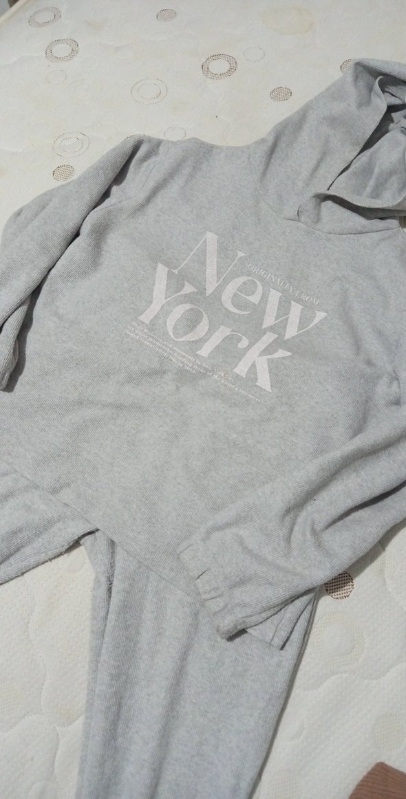 Gri Rahat Kesim Kadın Eşofman Takımı - Görsel 2