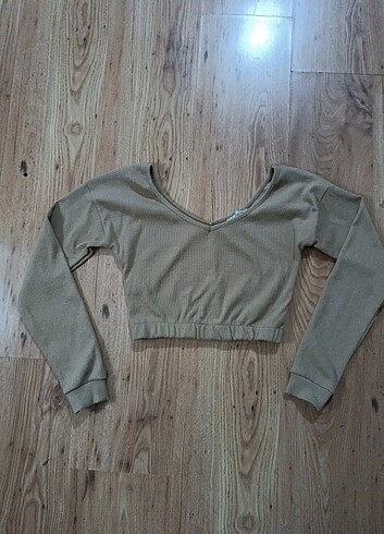 Fitilli ten rengi crop bluz