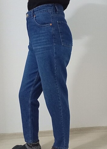 Diğer Mom Jean ( koyu mavi )