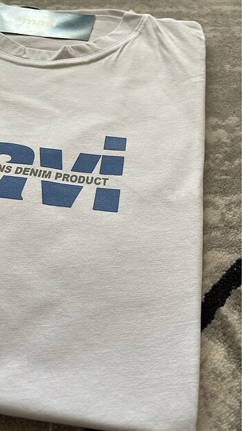 Mavi kaliteli penye kumaş Tişört - Görsel 3