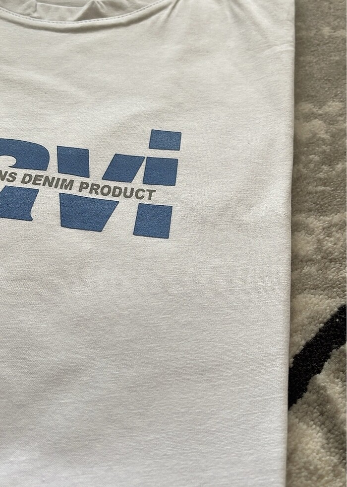 Mavi kaliteli penye kumaş Tişört - Görsel 3