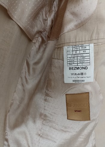 Bej Erkek Kumaş Ceket Regular Fit - Görsel 2