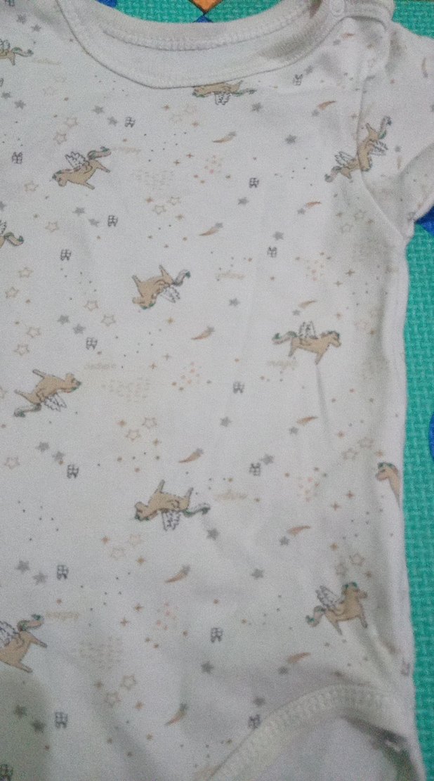 Bebek Kız Kısa Kollu Beyaz Body - Görsel 2