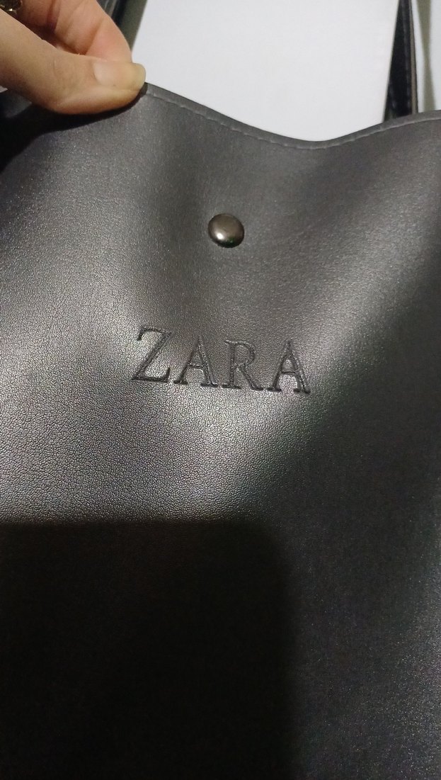 Gri Deri Püsküllü Kadın Çanta - Görsel 2