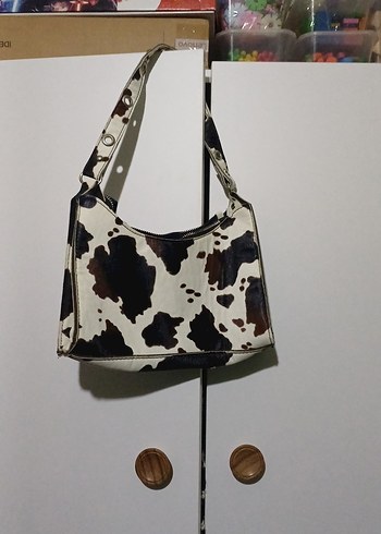 Leopar Desenli Kahverengi Deri Kadın Çanta - Görsel 2