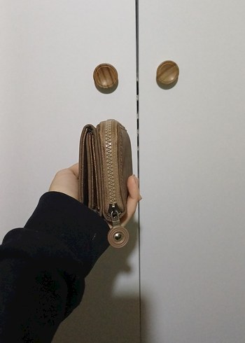 Kahverengi Kadın Süet Fermuarlı Cüzdan - Görsel 2