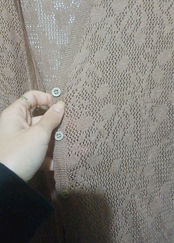 Bej Örgü Kadın Hırka - Görsel 4