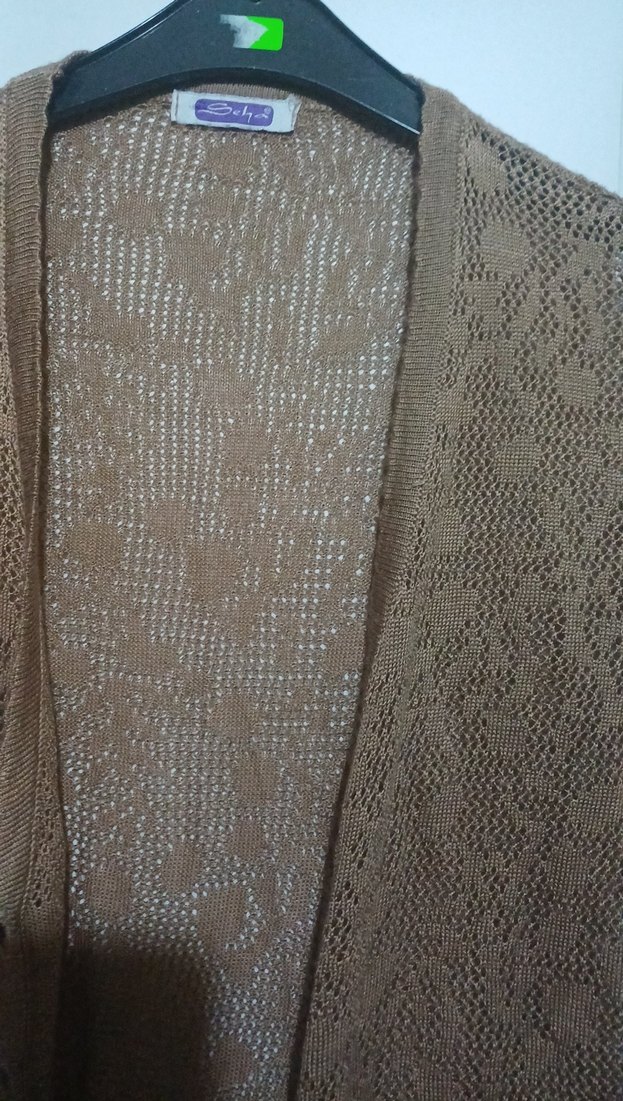 Bej Örgü Kadın Hırka - Görsel 2