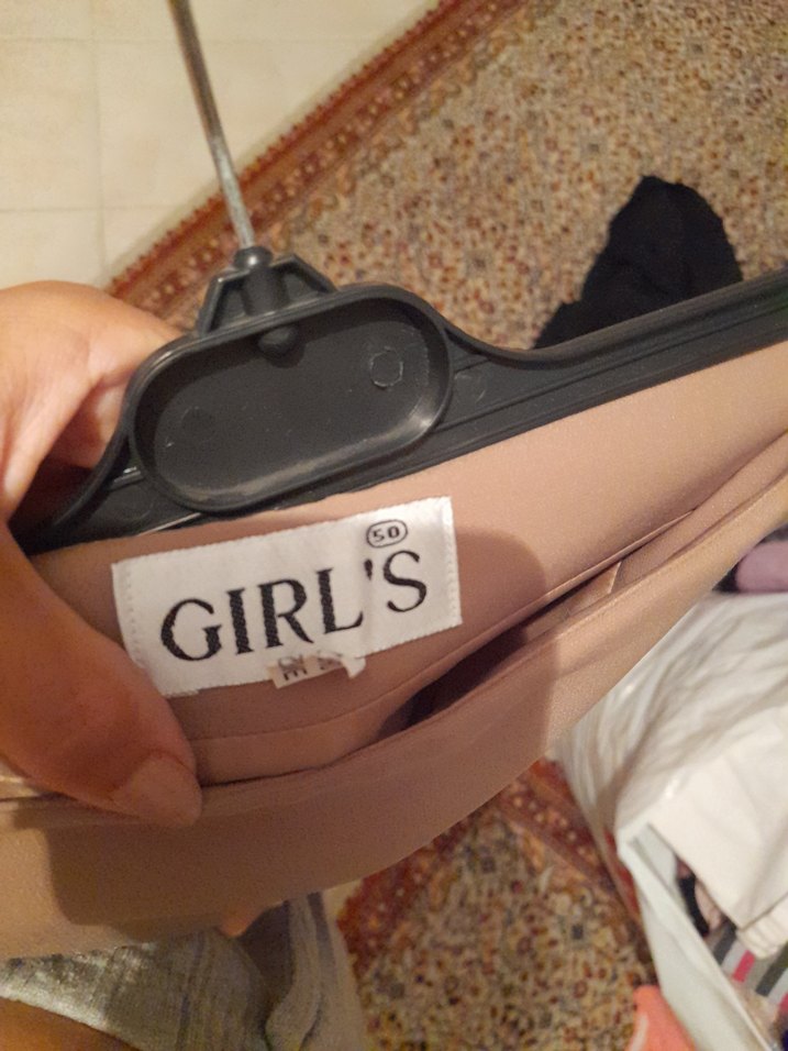 Bej Midi Drapeli Hamile Eteği - Görsel 2