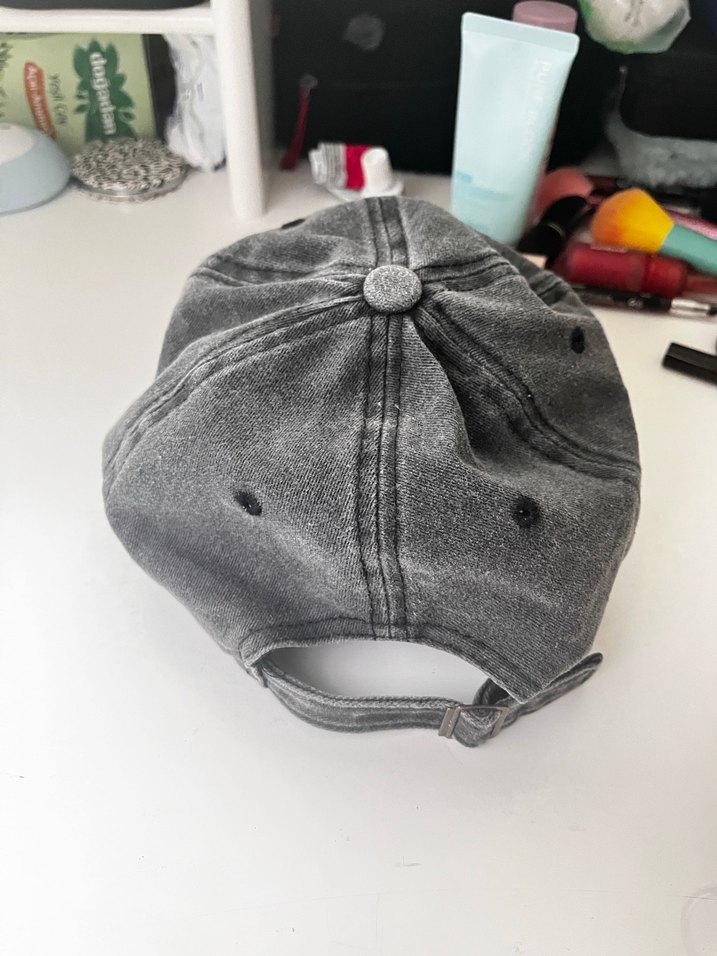 Gri vintage Denim Şapka - Görsel 3