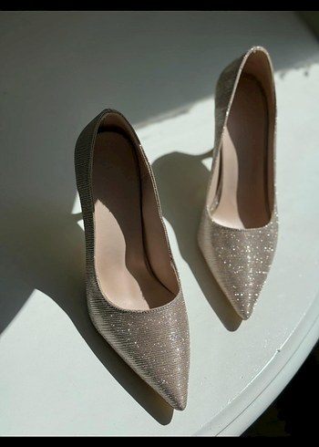 İnce Topuklu Çizgili Desenli Stiletto Rose