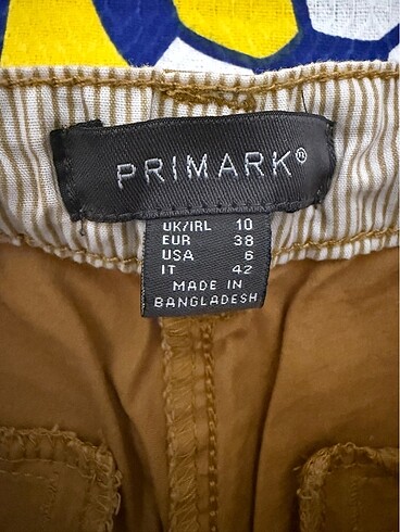 38 Beden sarı Renk Primark 38 beden hardal kumaş pantolon