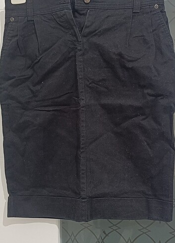 38 Beden 38/M beden twist kadın siyah jean etek