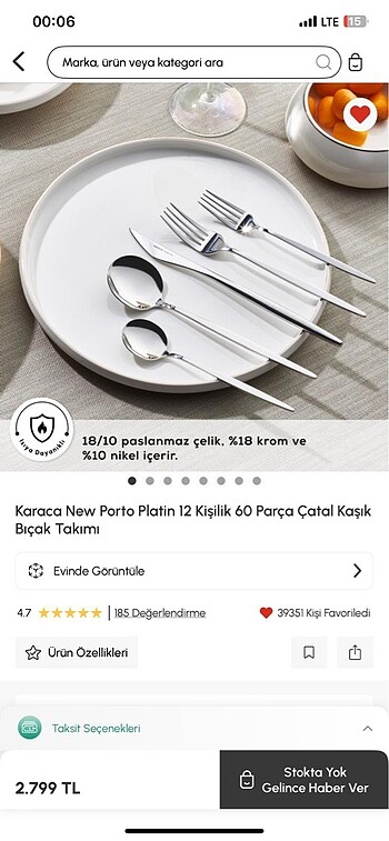 Çatal bıçak takımı