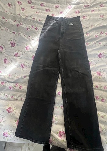 Siyah Fermuarlı Uzun Kadın Kot Pantolon - Görsel 2