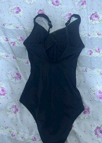 Siyah Drapeli Midi Kadın Mayo - Görsel 2