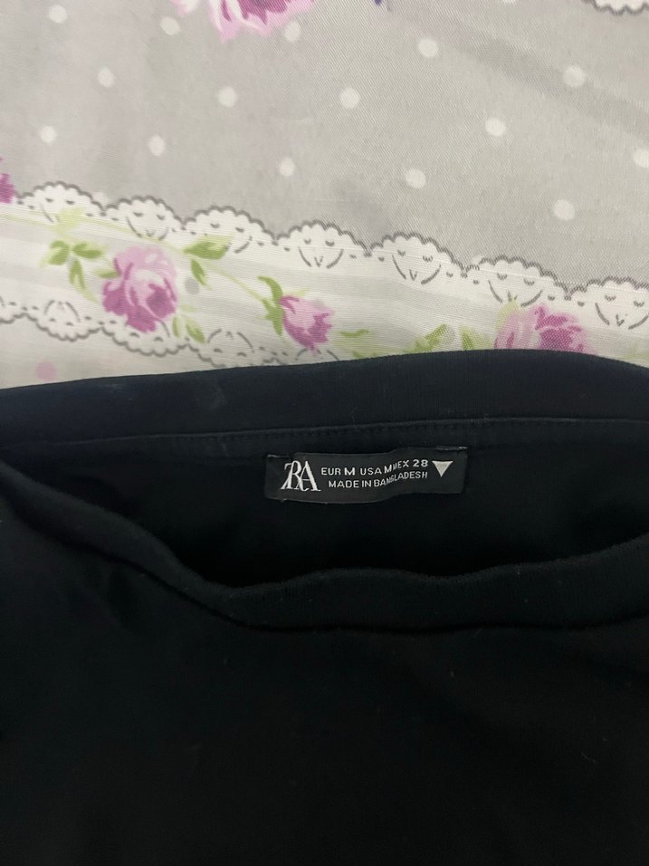 Kız Çocuk Siyah Kısa Kollu Tişört - Görsel 2