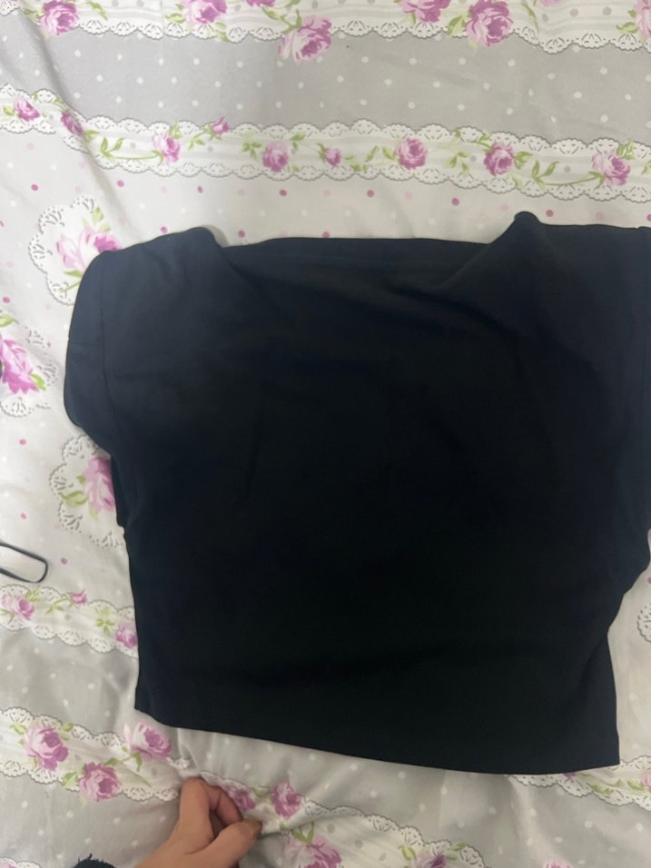 Kız Çocuk Siyah Kısa Kollu Tişört - Görsel 3