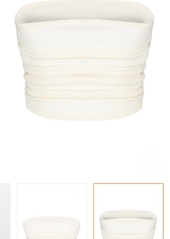 Bej Keten Kadın Crop Top - Görsel 4