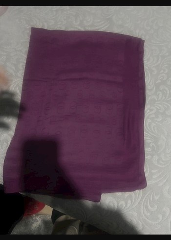 Kadın Mor Saten Şal - Görsel 3