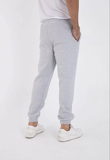 Diğer Unisex Kışlık Üç İplik Lastikli Eşofman Pantolon - Gri