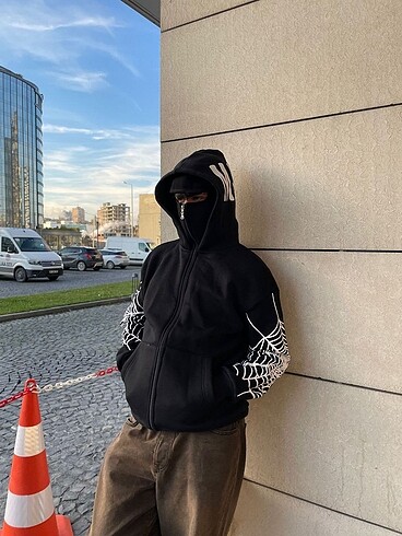 l/xl Beden Samuray kapüşonlu ZIP Fermuarlı kapüşonlu SweatShirt