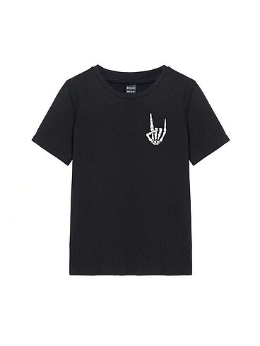 Erkek Baskılı Oversize T-shirt - Siyah
