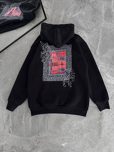 l/xl Beden beyaz Renk Kapüşonlu Ön Ve Arka Baskılı SweatShirt