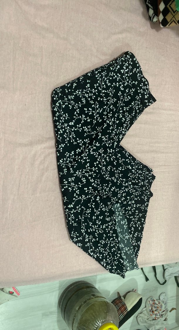 Nakışlı Fırfırlı Uzun Hamile Eteği - Görsel 3