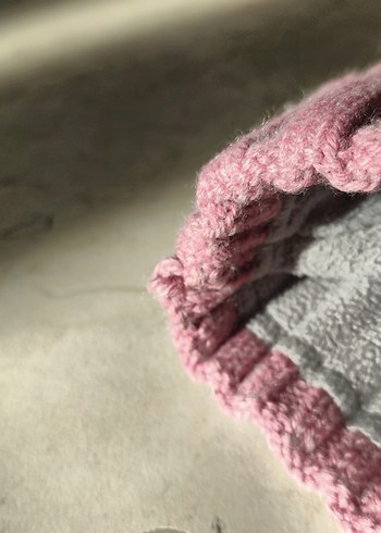 Pembe Örgü Ponponlu Kadın Bere - Görsel 6