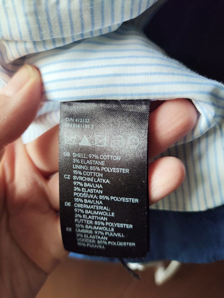 H&M Mavi Tek Düğmeli Blazer Ceket — görsel 6/8
