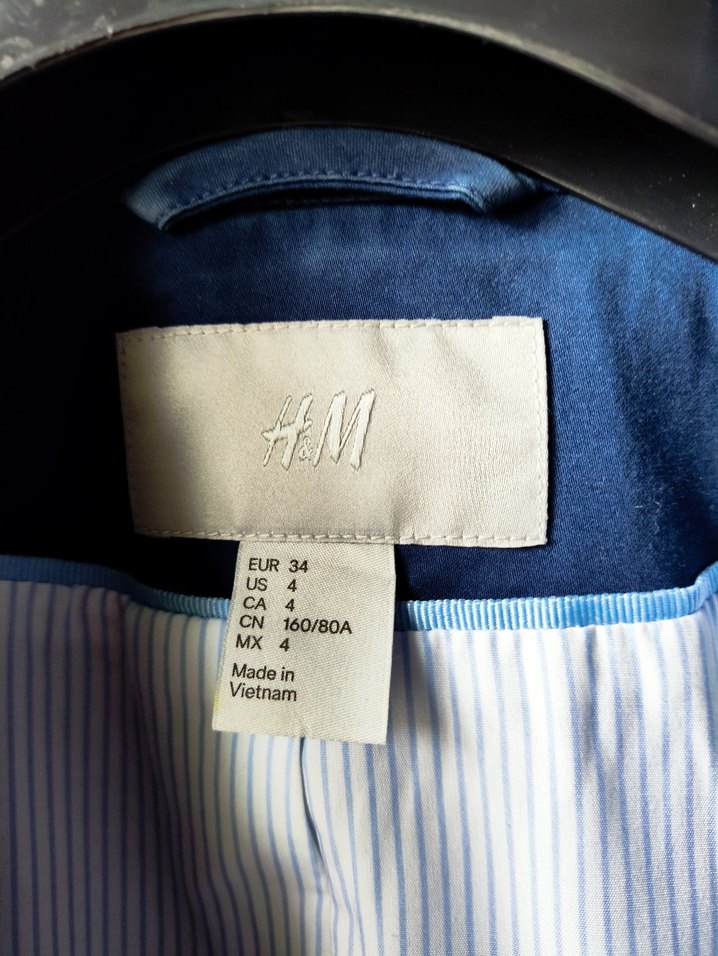 H&M Mavi Tek Düğmeli Blazer Ceket — görsel 5/8
