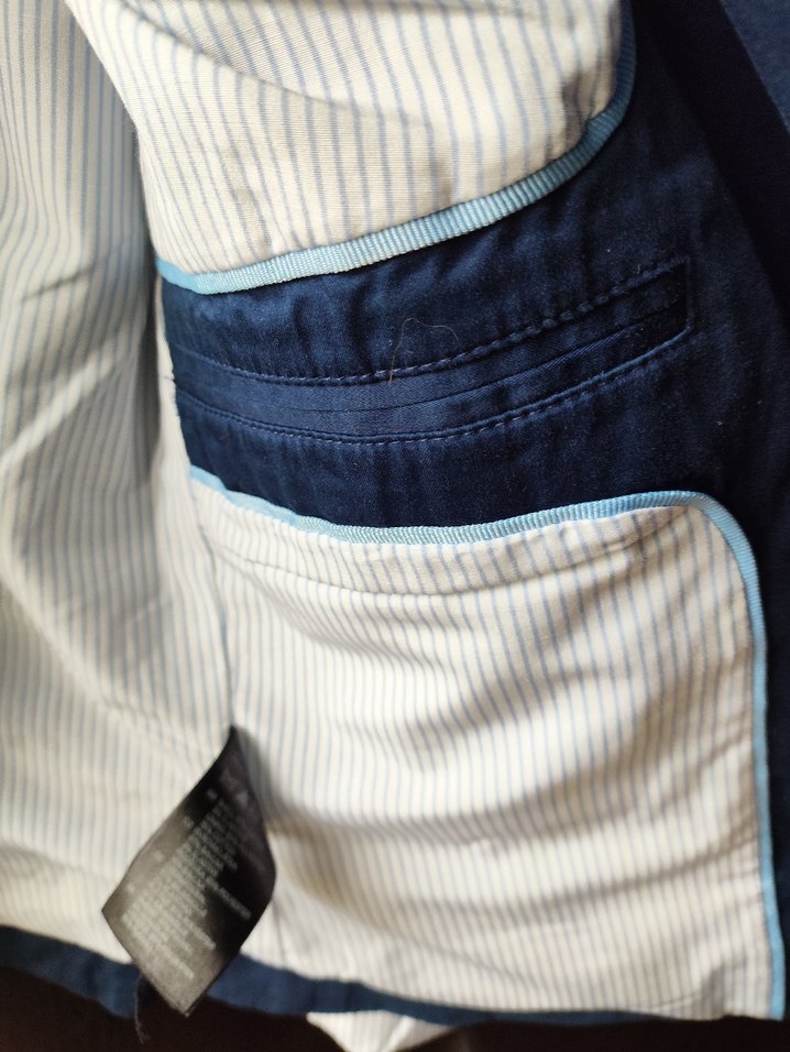 H&M Mavi Tek Düğmeli Blazer Ceket — görsel 7/8
